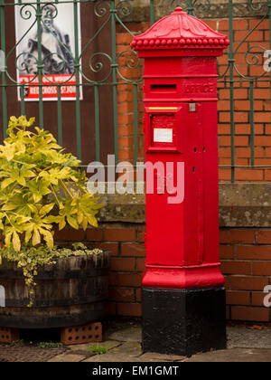 vintage post box at the National Tramway Museum,Crich,Derbyshire,UK.taken 05/04/2015 Stock Photo