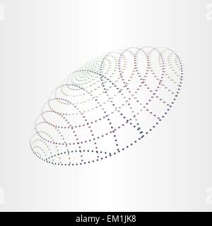 abstract background with color spectrum circles dot tech Stock Vector