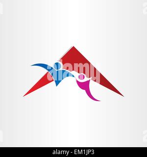 couple in new house stylized icon step walking family man woman enter Stock Vector