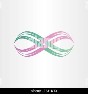 infinity symbol stylized icon connect forever namber 8 Stock Vector