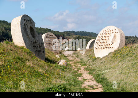 The Cathar Knights is a cement sculpture by Jacques Tissinier above the ...