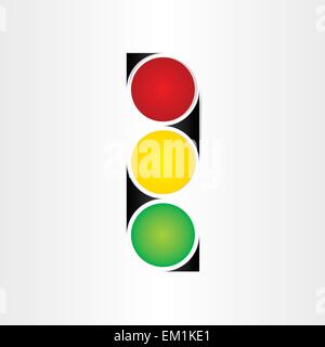 semaphore abstract traffic sign symbol  red yellow green Stock Vector