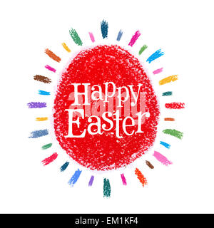 happy Easter vector logo design template. holiday or greeting card icon. Stock Photo