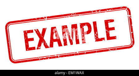 example red square stamp isolated on white background Stock Photo - Alamy