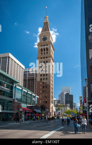 16th Street Mall, buildings, Colorado, Daniels and Fisher Tower, Denver, Downtown, historic Stock Photo