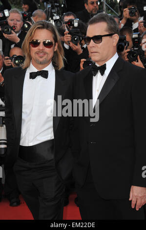 CANNES, FRANCE - MAY 22, 2012: Brad Pitt & Ray Liotta at the gala screening of their new movie 'Killing Them Softly' in competition at the 65th Festival de Cannes. May 22, 2012 Cannes, France Stock Photo