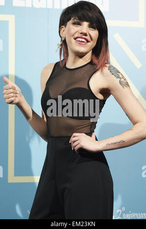 Madrid, Spain. 15th Apr, 2015. Angy Fernandez attends 'La Llamada' 2nd anniversary at Teatro Lara on April 15, 2015 in Madrid Credit:  Jack Abuin/ZUMA Wire/Alamy Live News Stock Photo