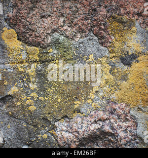 Wall. Natural granite stone texture background. Rough and rusty. Close-up, macro Stock Photo