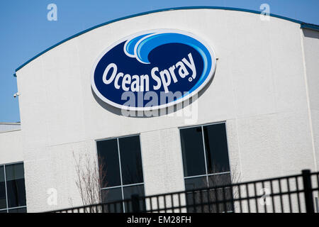 A logo sign outside of a facility operated by Ocean Spray in Allentown, Pennsylvania. Stock Photo