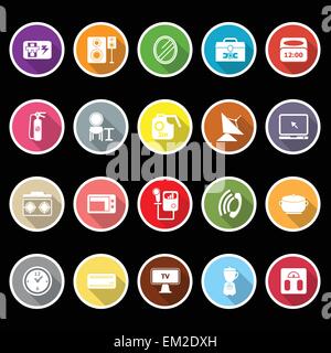 House related icons with long shadow, stock vector Stock Vector