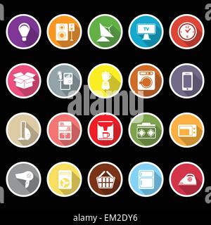 Home related icons with long shadow, stock vector Stock Vector
