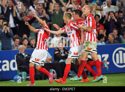 David Villa plays his first of ten guest games for Melbourne City FC in the A-league scoring a goal to help his side snatch a draw against Sydney FC  Featuring: David Villa Where: Sydney, Australia When: 11 Oct 2014 Stock Photo