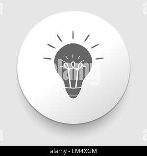 Web icon - lamp on white background Stock Photo