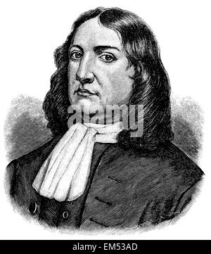 William Penn (born October 14, 1644 , died July 30, 1718 ) Stock Photo