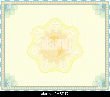 Secured Guilloche Diploma Background, Elements are in layers for easy editing Stock Vector