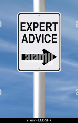 Expert Advice This Way Stock Photo