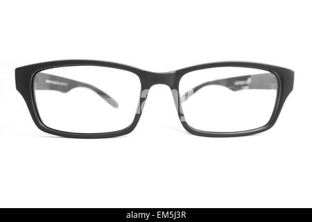 Black Eye Glasses Isolated on White Background Stock Photo