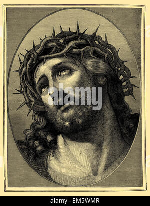 Ecce Homo, Jesus Christ as martyr with Crown of Thorns Stock Photo