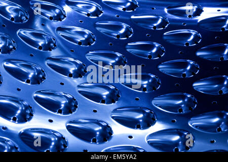 Metal  pattern coloured blue Stock Photo