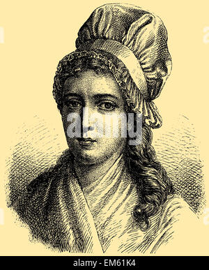 Charlotte Corday (1768 - 1793), figure of the French Revolution, murderess of Marat Stock Photo