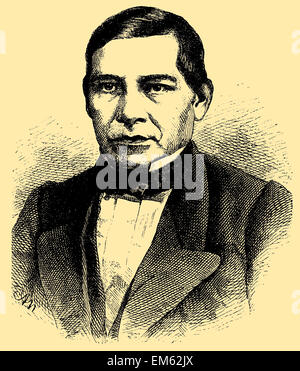 Benito Juárez (1806 – 1872), Zapotec indian and president of Mexico Stock Photo