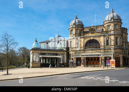 Buxton Opera House on a sunny spring morning. A beautiful historic building in the Spa town of Buxton, Derbyshire, England. Stock Photo