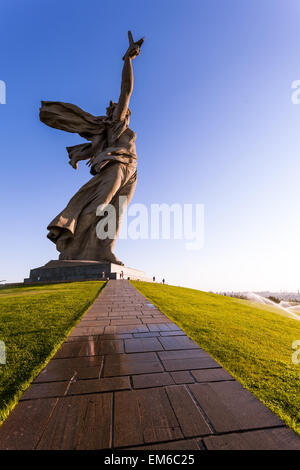 Volgograd, Russia 01.08.2014. 'Motherland calls' memorial in Volgorad (former Stalingrad), Russia. WorldWarII memorial Stock Photo