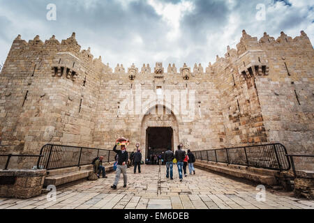 Israel, Damascus Gate; Jerusalem Stock Photo