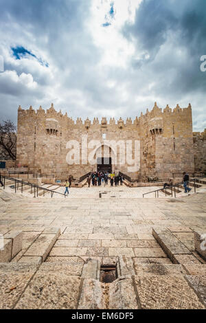 Israel, Damascus Gate; Jerusalem Stock Photo