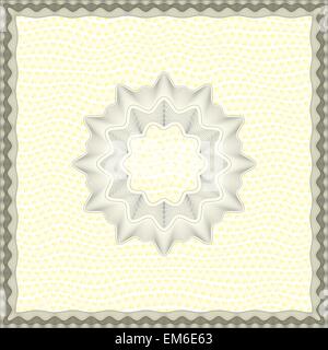 Empty Guilloche Vector Certificate Template Stock Vector
