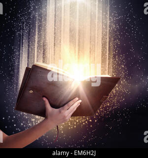 Magic book Stock Photo