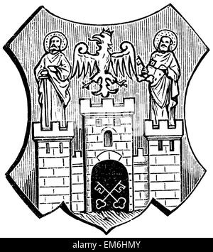 City Coat of arms of Poznań Stock Photo