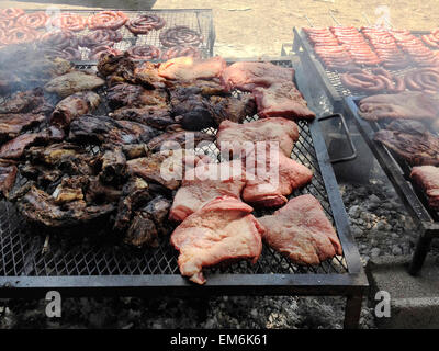 Argentinian steak. Typical Argentina asado Stock Photo