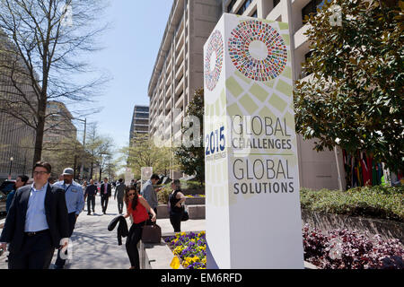 Washington DC, USA. 16th Apr, 2015. The World Bank Group and The International Monetary Fund prepare for the annual Spring Meetings for 2015. Credit:  B Christopher/Alamy Live News Stock Photo