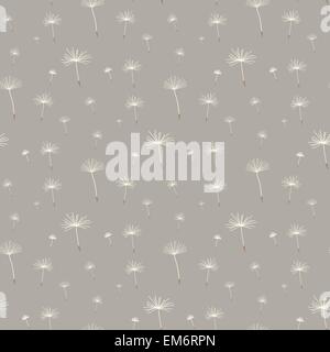 Seamless dandelion vector pattern Stock Vector