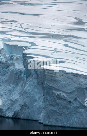 detail of glacier, Neko Harbor, Antarctic Peninsula, Andvord Bay, situated on the west coast of Graham Land. Stock Photo