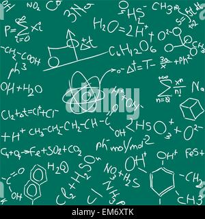 Vector illustration of seamless chemistry background Stock Vector
