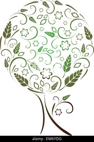 flowers with leaves Stock Vector Image & Art - Alamy