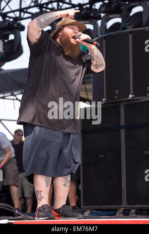 Indio, California, USA. 10th Apr, 2015. Queens rapper ACTION BRONSON performs live during the three day Coachella Music and Arts Festival at Indio Polo Club in Indio, California © Daniel DeSlover/ZUMA Wire/Alamy Live News Stock Photo