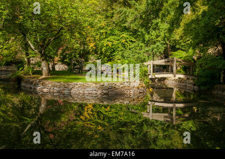 Alfred Nicholas Memorial Gardens Lake, Sherbrooke Stock Photo