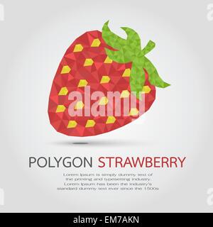 Polygon Strawberry , eps10 vector format Stock Vector