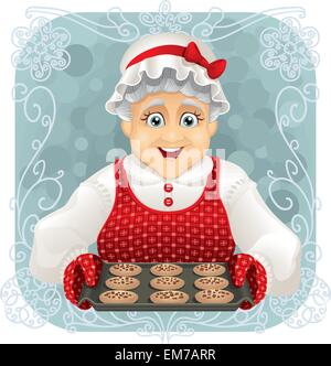 Granny Baked Some Cookies - Vector Illustration Stock Vector