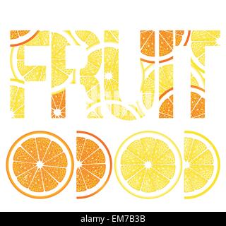 Citrus fruits , lemons and oranges Stock Vector