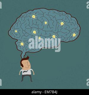 Businessman with Thinking big , eps10 vector format Stock Vector