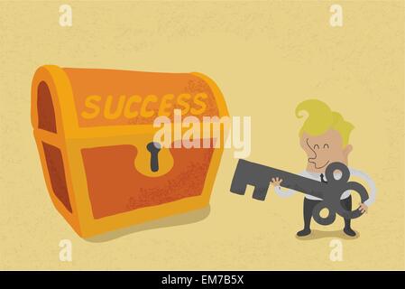 Business man has key to success , eps10 vector format Stock Vector