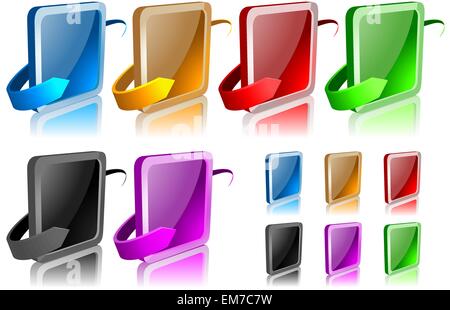 Glossy Button And Arrow Stock Vector
