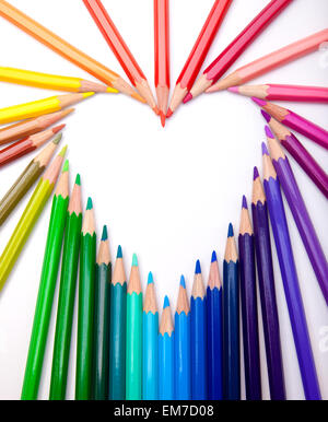 Colour crayons Stock Photo