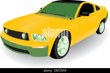 Yellow Car Stock Vector
