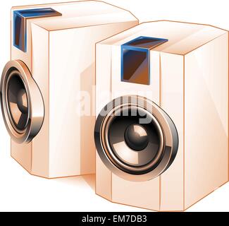 Two audio speakers Stock Vector