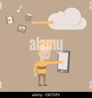Intelligent Cloud Computing Stock Vector